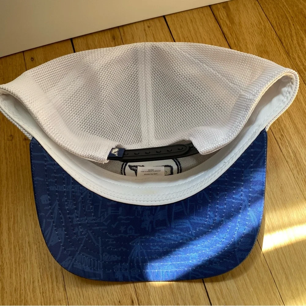 Vineyard Vines Hat Blue White Whale Logo Adjustable Mesh Baseball Cap Unisex EUC